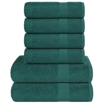 Set prosoape 6 piese verde 360 g/m&amp;sup2; 100% bumbac foto