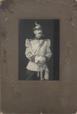 PM478N Benedict R&amp;acirc;ureanu, căpitan de jandarmi la Buzău, ulterior comandantul Regimentului 1 Jandarmi Craiova, studio Schmidlin, Buzeu foto