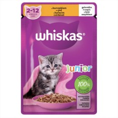 Whiskas Junior plicule?e cu pui in jeleu 85 g foto