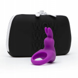 Happy Rabbit - Inel vibrator pentru penis violet cu carcasă