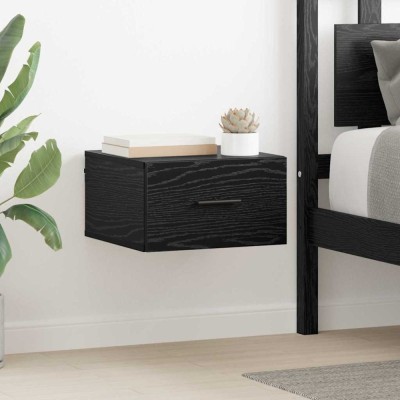 vidaXL Dulap de noapte cu sertar 2 pcs Stejar negru 35 x 35 x 20 cm 882405 foto