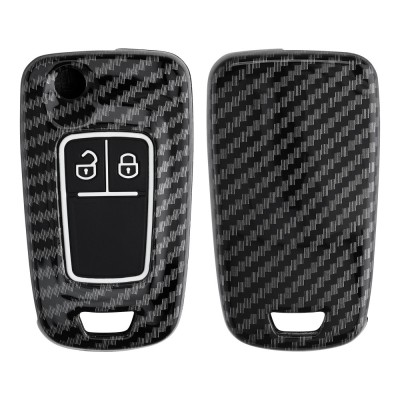 Husa Cheie Auto pentru Opel / Chevrolet - 2 Butoane, kwmobile, Plastic, Negru / Gri, 56726.01 foto