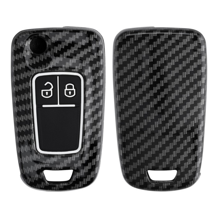 Husa Cheie Auto pentru Opel / Chevrolet - 2 Butoane, kwmobile, Plastic, Negru / Gri, 56726.01