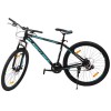 Bicicleta 29 inch Panther Unisex, Cadru Otel, 21 Viteze Shimano, Frane Disc, Negru/Turcoaz