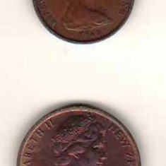 SV * Noua Zeelanda LOT 1 CENT (AUNC+) si 2 CENTS (UNC+) 1967