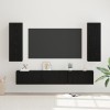 VidaXL Set comodă TV 5 pcs Stejar negru Mediu 30.5 x 30 x 90 cm