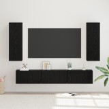 vidaXL Set comodă TV 5 pcs Stejar negru Mediu 30.5 x 30 x 90 cm