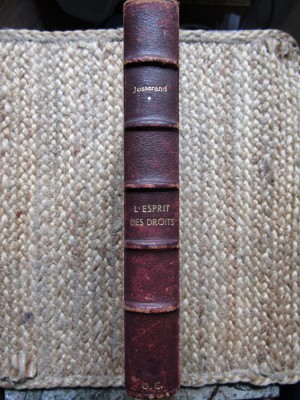 DE L&amp;#039;ESPRIT DES DROITS ET DE LEUR RELATIVITE - Louis Josserand foto