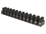 Regletă de conexiuni terminal neagră 16mm2 400V 76A