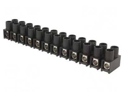 Regletă de conexiuni terminal neagră 16mm2 400V 76A foto