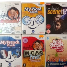 Joc Nintendo Wii Big Brain Academy + Margot Word + My French Coach + Twilight Scene it + My word Coach + bepuzzled