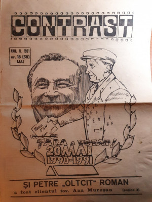 ziarul contrast nr. 18 din mai 1991 foto