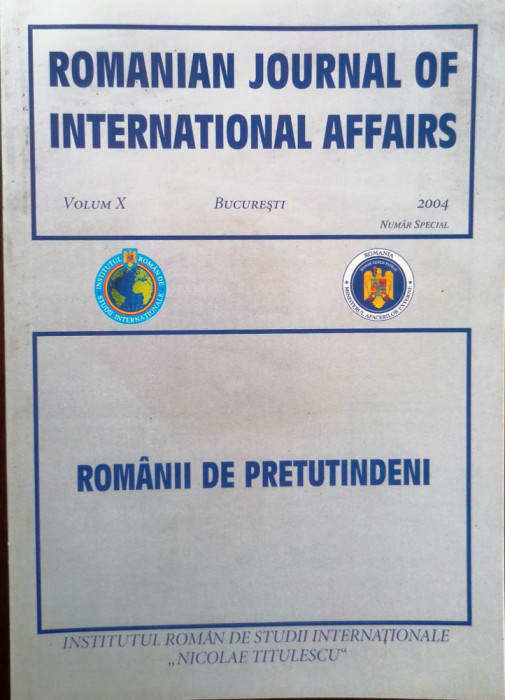 ROM&Acirc;NII DE PRETUTINDENI, vol X, 2004, număr special