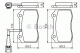 Set placute frana,frana disc SEAT LEON (1M1) (1999 - 2006) BOSCH 0 986 494 367