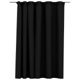 Draperie opaca, aspect de in, antracit, 290 x 245 cm, carlige