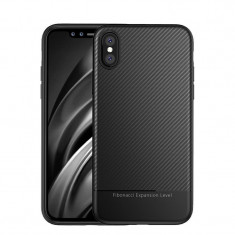 Husa Huawei P20 Lite - iPaky Carbon Fiber Black foto