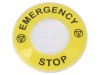 SCHNEIDER ELECTRIC Inel plat avertizare 22mm Harmony XB4 EMERGENCY STOP ZBY9320