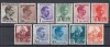 ROMANIA 1935 LP 112 CAROL II UZUALE SERIE SARNIERA, Nestampilat