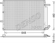 Condensator climatizare AC Denso, Jeep Cherokee, 04.2018; motor 2.0 CRD; 2.2 M-Jet; 2,4; 3,2 V6, aluminiu/ aluminiu brazat, 645 x455 x16 mm, cu foto