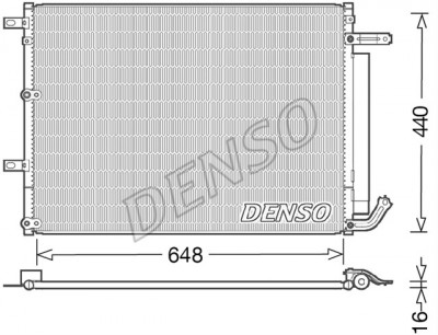 Condensator climatizare AC Denso, JEEP CHEROKEE (KL), 04.2014-08.2018 ; motor 2.0 CRD; 2.2 M-Jet; 2,4; 3,2 V6, aluminiu/ aluminiu brazat, 645 (605)x4 foto