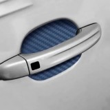 Cumpara ieftin Set 4 bucati protectie zgarieturi manere usa din autocolant carbon 3D Albastru