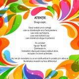 Autocolant scoli - Mesaj Copii - 125x125 cm
