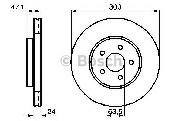 Disc frana FORD MONDEO III (B5Y) (2000 - 2007) BOSCH 0 986 479 B44