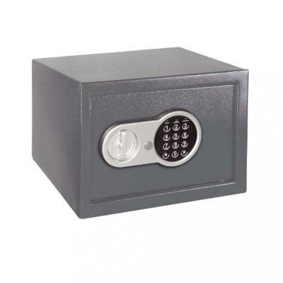 Seif electronic pentru birou, gri, 20 x 31 x 20 cm foto