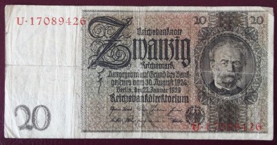Germania 20 Reichsmark 1929 seria 426 ** foto