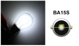Bec LED, 18 SMD, BA15S 1156 (P21W), Pini opusi 180 , Opus, 12V, lumina alba