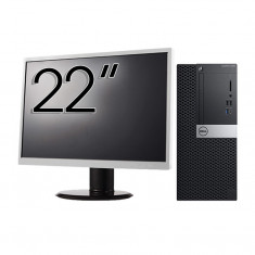 Pachet Calculator Second Hand DELL OptiPlex 5060 Tower, Intel Core i5-8400 2.80 - 4.00GHz, 8GB DDR4, 256GB SSD + Monitor 22 Inch NewTechnology Media