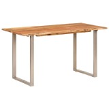 Cumpara ieftin Masa de bucatarie, 140 x 70 x 76 cm, lemn masiv de acacia
