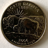 AMERICA QUARTER 1/4 DOLLAR 2006 LITERA D. (Pereche de Bizoni - NORTH DAKOTA),BU, America de Nord, Cupru-Nichel