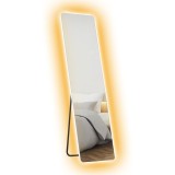 HOMCOM Oglindă &icirc;ntreagă cu LED-uri, control tactil, reglabil, fără ramă, 40 x 150 cm | Aosom Romania
