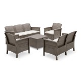 Venus II 7 locuri set de mobilier de grădină cappuccino