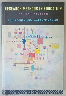 RESEARCH METHODS IN EDUCATION by LOUIS COHEN and LAWRENCE MANION , 1995 foto