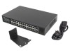 Switch Ethernet LANBERG 26 porturi RJ45 Gigabit PoE 1U rack negru