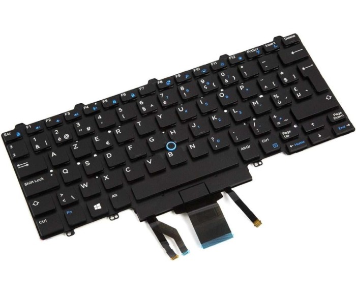 Tastatura Dell Latitude E5450 iluminata layout UK fara rama enter mare DUAL POINTING
