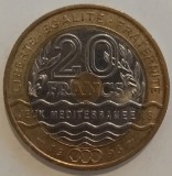 Moneda Franta - 20 Francs 1993 - Jocurile mediteraneene