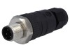 Conector M12 tata, 4 pini, IP67, Lumberg Automation, pe cablu, drept, cu surub, diametru 3-6.5mm, sectiune 0.75mm2