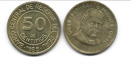 Peru 50 centimos de inti, 1988