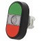 Comutator dublu roșu/verde 22mm IP66