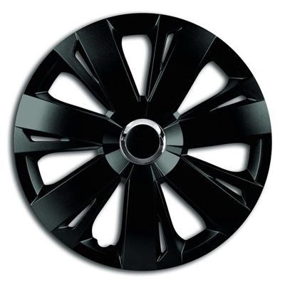 Set 4 Capace ENERGY NEGRE CU INEL CROMAT R15 foto