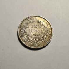 East India Company 1 Rupee 1840 Regina Victoria Piesa de Colectie