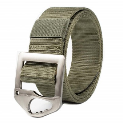 Curea casual Pufo Stance pentru barbati 3.8 x 115 cm, verde foto
