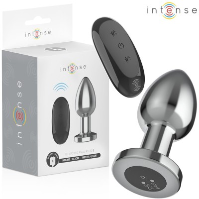 Plug Anal Vibrator INTENSE L &amp;ndash; 10 Vibrații, Aluminiu, cu Telecomandă, Rezistent la Apă foto