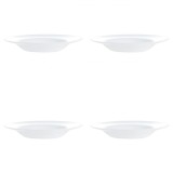 Set Farfurii 4 piese, Farfurii Adanci pentru Paste, Albe, Opal, diametru 28.5 cm