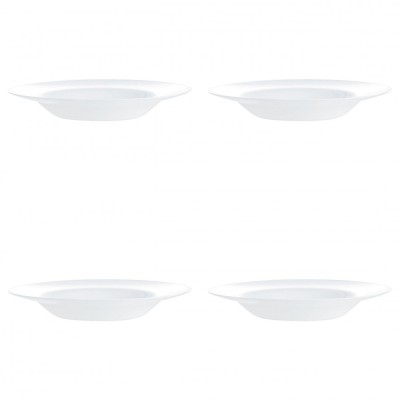 Set Farfurii 4 piese, Farfurii Adanci pentru Paste, Albe, Opal, diametru 28.5 cm foto