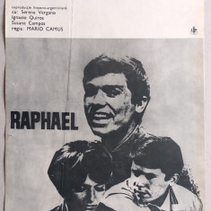 Raphael - Afis Romaniafilm cu eroare de tipar Spania-Argentina 1968, film cinema