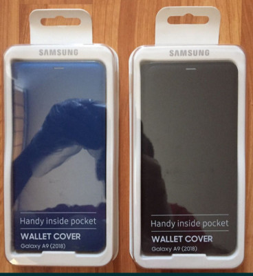 Husa flip wallet Samsung A9(2018) sigilate,culoare neagra foto